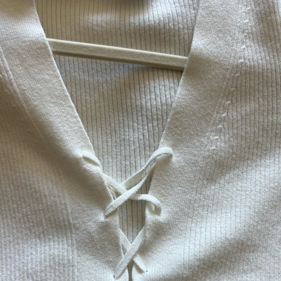 Abercrombie & Fitch, Elevated Knit Slim Lace-Up Cardigan, XS - Picture 3 of 5